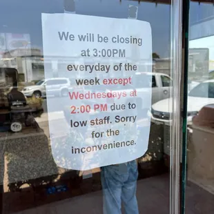Updated hours