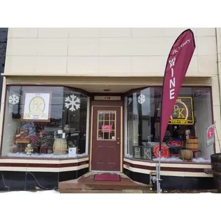 the front of the building