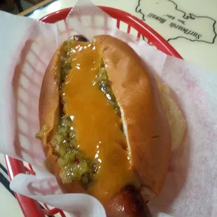 Onions, relish ,special sauce