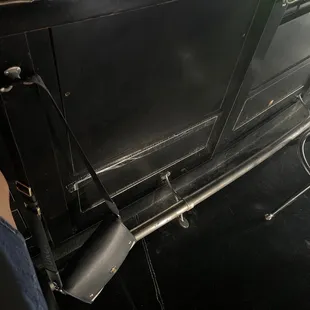 Purse hanger at the bar