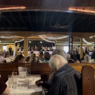 A view from the booth.