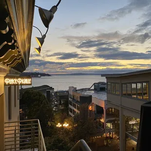 a view of the ocean from a balcony