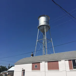 a water tower on top of a building