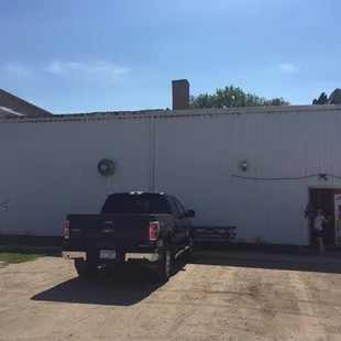 Free parking in the back!