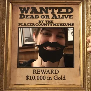 My wanted picture complete with a big mustache and all, rofl!