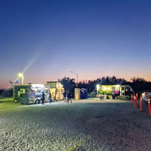 a food truck parked in a parking lot