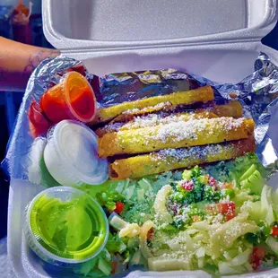 a container of food