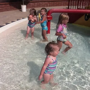 Having fun in the toddler pool!