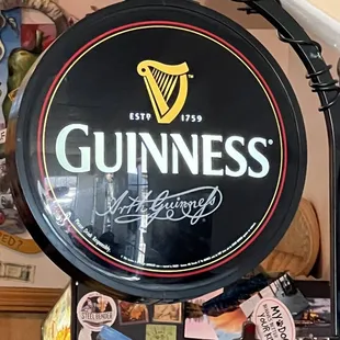 a guinness bar sign