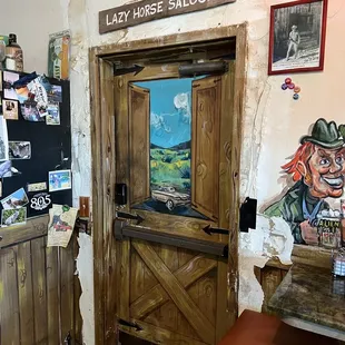 a door with a painting on it