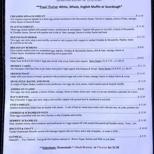 New menu