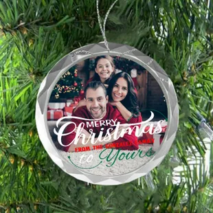 Custom ornaments for businesses or families make a great gift.