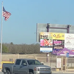 Metal sponsor sign at LHS