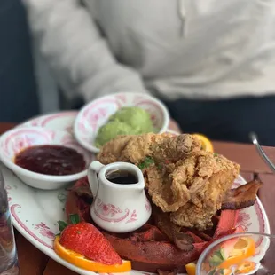Chipotle Honey Fried Chicken and Belgian Waffles