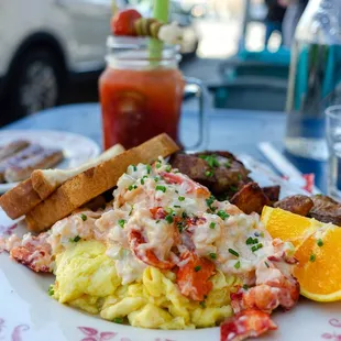 Lobster scramble $26