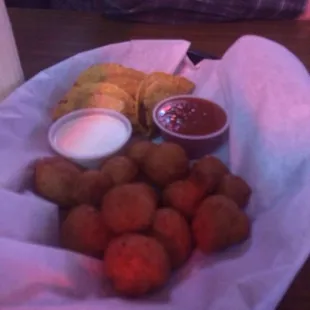 Mini Tacos and Mushrooms.