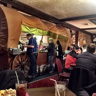 Covered wagon salad bar