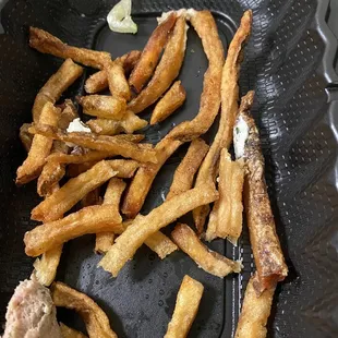 If you look closely you can see all the fries are hard and not soft at all.