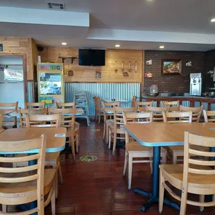 the inside of a restaurant