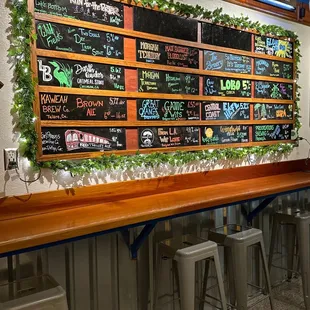 Really large menu. They also offer non-alcoholic beer.