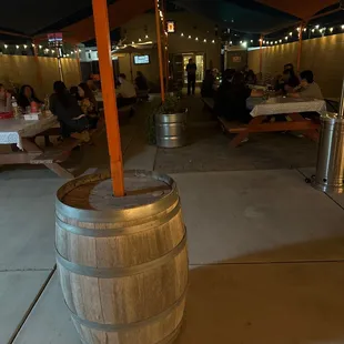 View from the bandstand towards the door to the inside