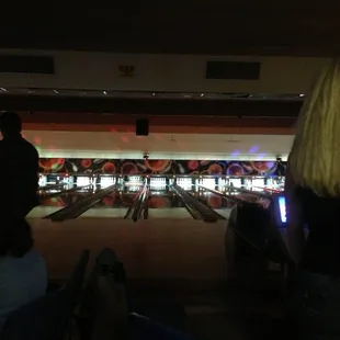 Cosmic Bowl! Disco lights and music!