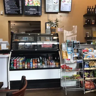 Counter setup (mostly empty on bakery items because they were closing in 30 min)