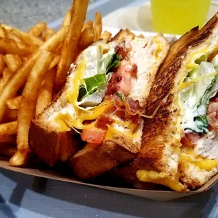 a sandwich and french fries