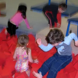 Z jumps into the foam pit