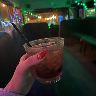 Have a drink in the bus