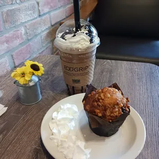 Mocha Frappe and banana nut muffin. Yummy!