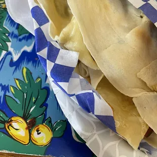 That's a brunch crepe with bacon in there.