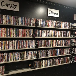 Actual video rental place inside