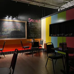 Specials menu and chalkboard