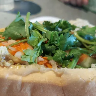 Lemongrass chicken bahn mi