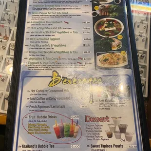Vegetarian dishes and beverages