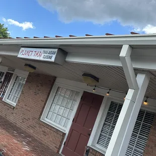 the front of the building