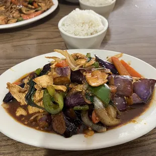 Spicy Eggplant Entree with highest spice level
