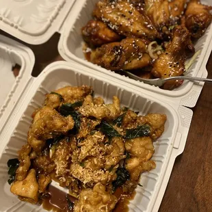 Chicken wings &amp; Honey crispy chicken