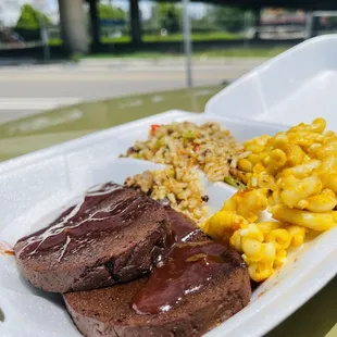 a plate of food on a table