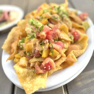 Ahi poke nachos
