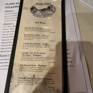 the menu