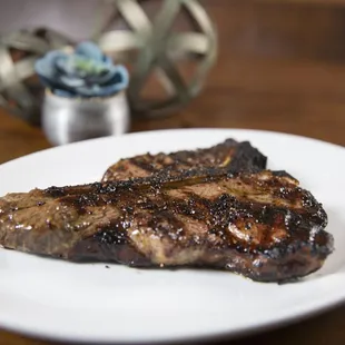 two steaks on a plate