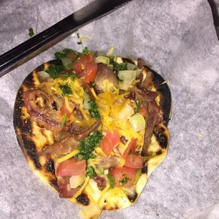 Beef taco sans barbecue. Try it.