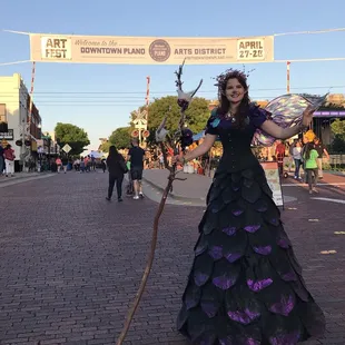 Get your picture with the nymph wandering the park.