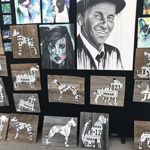 Dog shapes from license plates