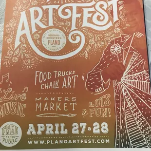 Artfest program is actually a coloring book of Plano places.