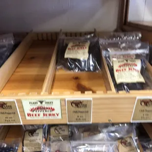 a display of various types of meat