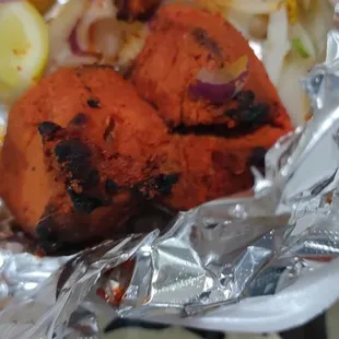 grilled chicken in foil