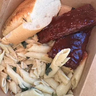 Jackfruit Rib Plate w/ Spinach Alfredo